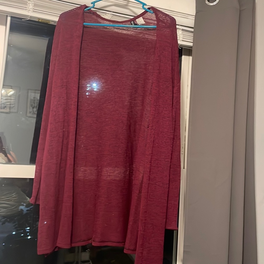 Maroon cardigan